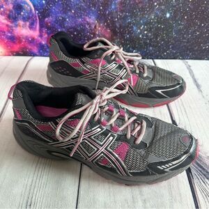 Asics Gel Venture 4 Trail Running Shoes Grey, Pink, Silver T383N Women Sz 11.5